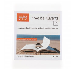 5 weiße Kuverts, passend zu Kartenbuch