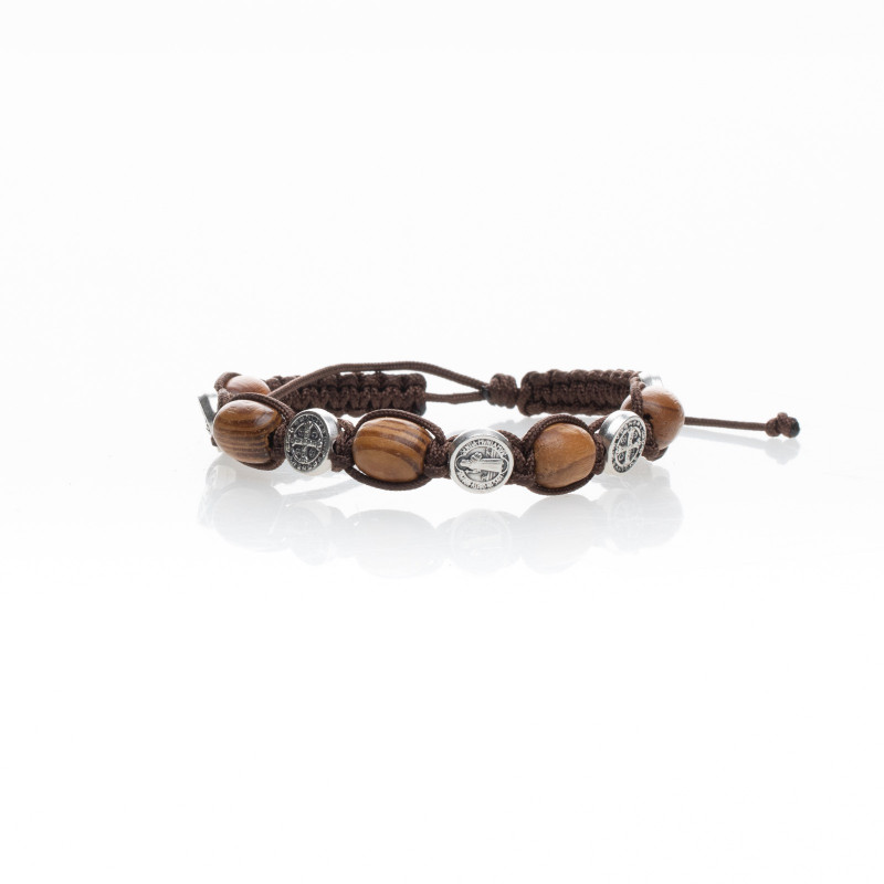 Armband Benediktus mit Holzperlen Armband Benediktus mit Holzperlen