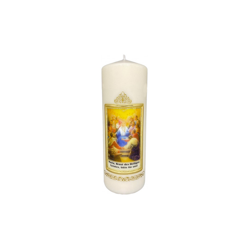 Kerze für Pfingsten "Braut des Hl. Geistes" 8 x 20cm