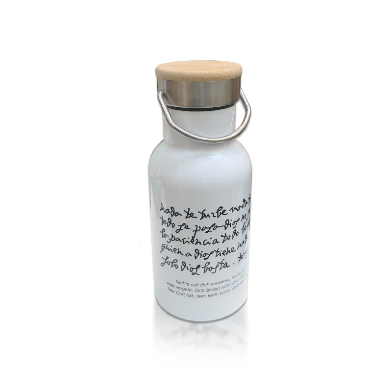 Thermosflasche mit Bambusdeckel, 400ml Thermosflasche mit Bambusdeckel, 400ml