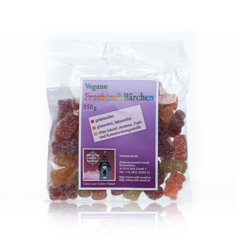 Vegane Fruchtsaft-Bärchen, 150g Vegane Fruchtsaft-Bärchen, 150g