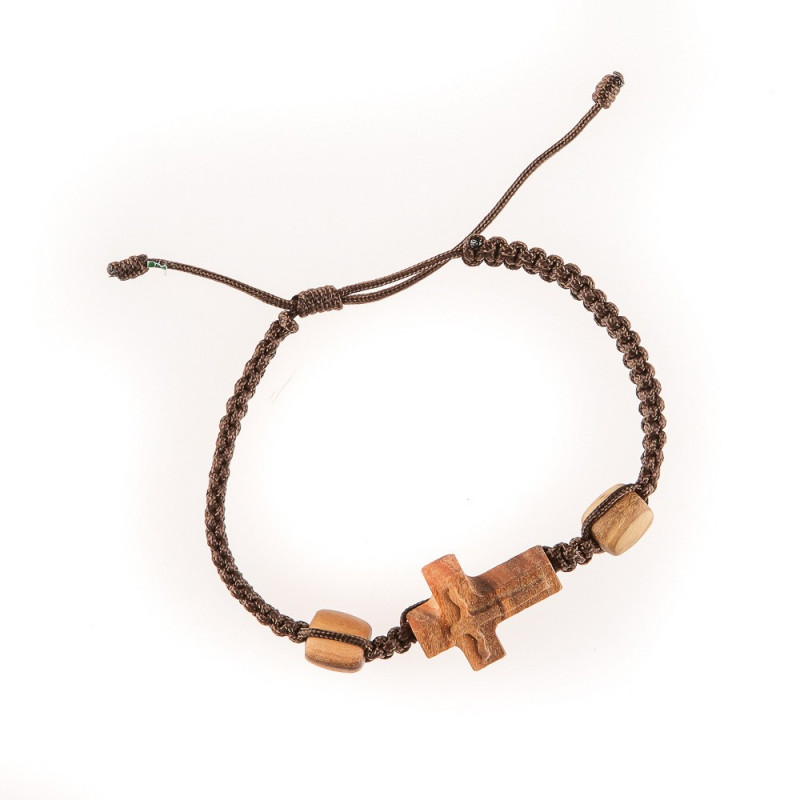 Armband mit Olivenholzkreuz Armband mit Olivenholzkreuz