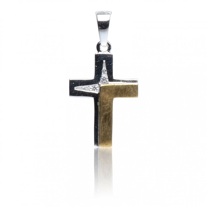 Kettenanhänger Kreuz, 925 Silber