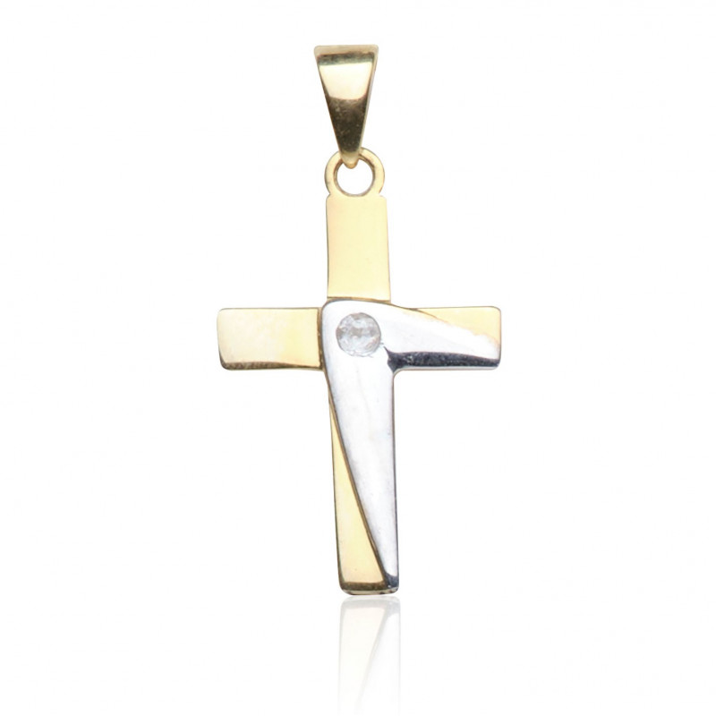 Kettenanhänger Kreuz, 585 Gold