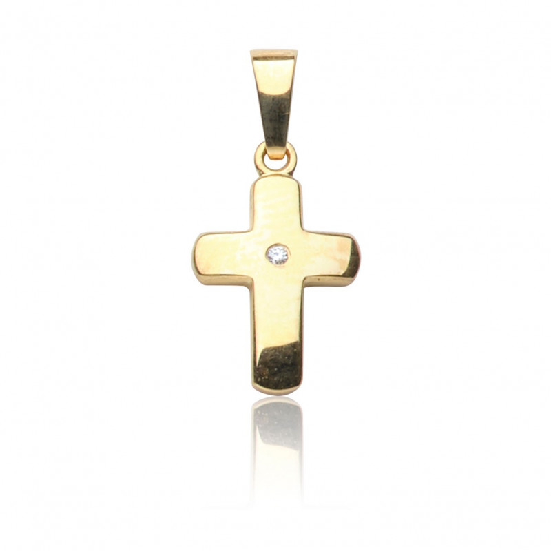 Kettenanhänger Kreuz, 585 Gold