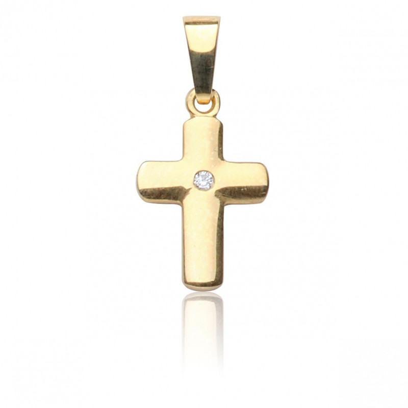 Kettenanhänger Kreuz, 585 Gold