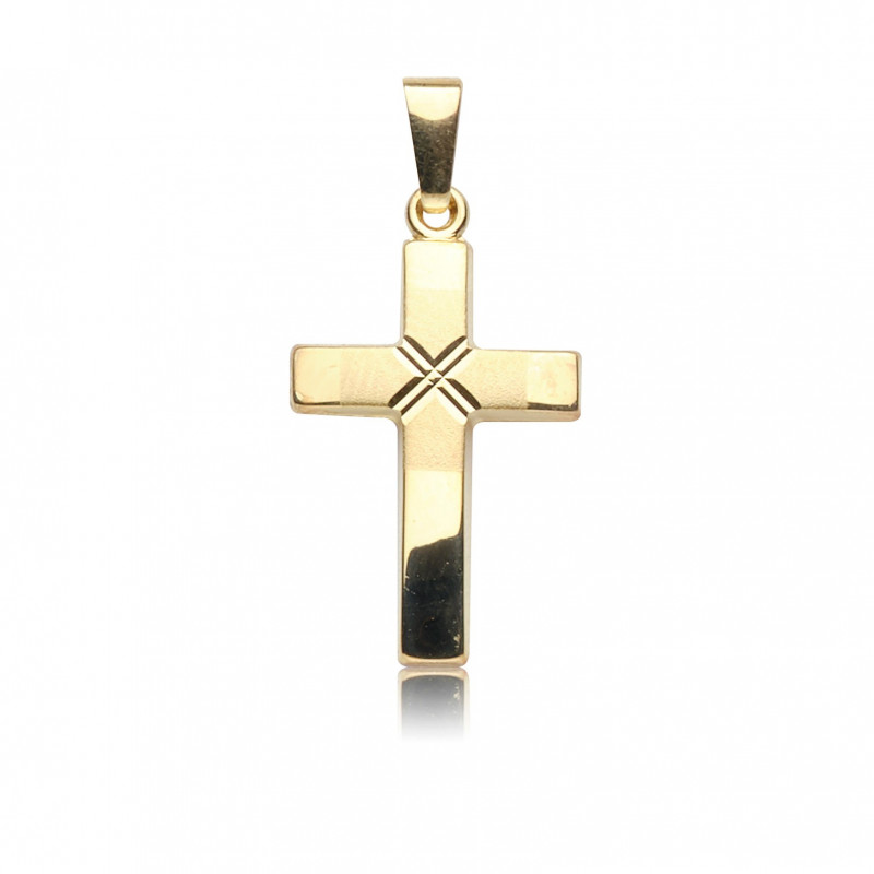 Kettenanhänger Kreuz, 585 Gold