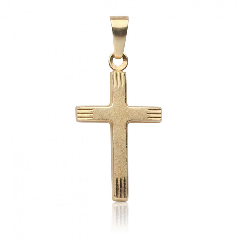 Kettenanhänger Kreuz, 585 Gold